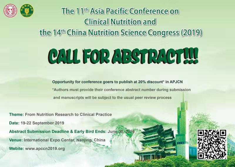 The 11th Asia Pacific Conference on Clinical Nutrition and the 14th China Nutrition Science Congress (2019)